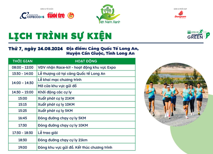 Lịch trình và sơ đồ Giải chạy GreenUP Marathon – Long An Half Marathon 2024 - Ảnh 1., 123b, trang chủ 123b