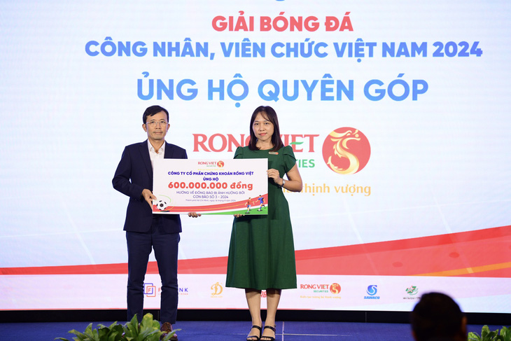 Giải bóng đá công nhân, viên chức Việt Nam 2024 nhận hơn 1 tỉ đồng ủng hộ đồng bào bị bão lũ - Ảnh 1., 123b, trang chủ 123b